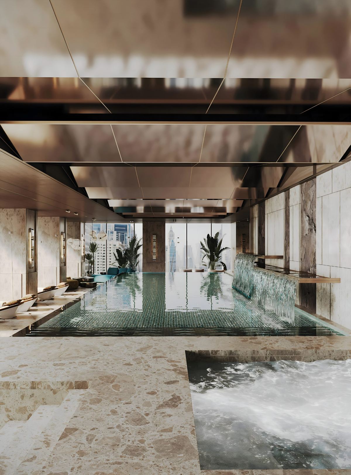 Residents' pool, render